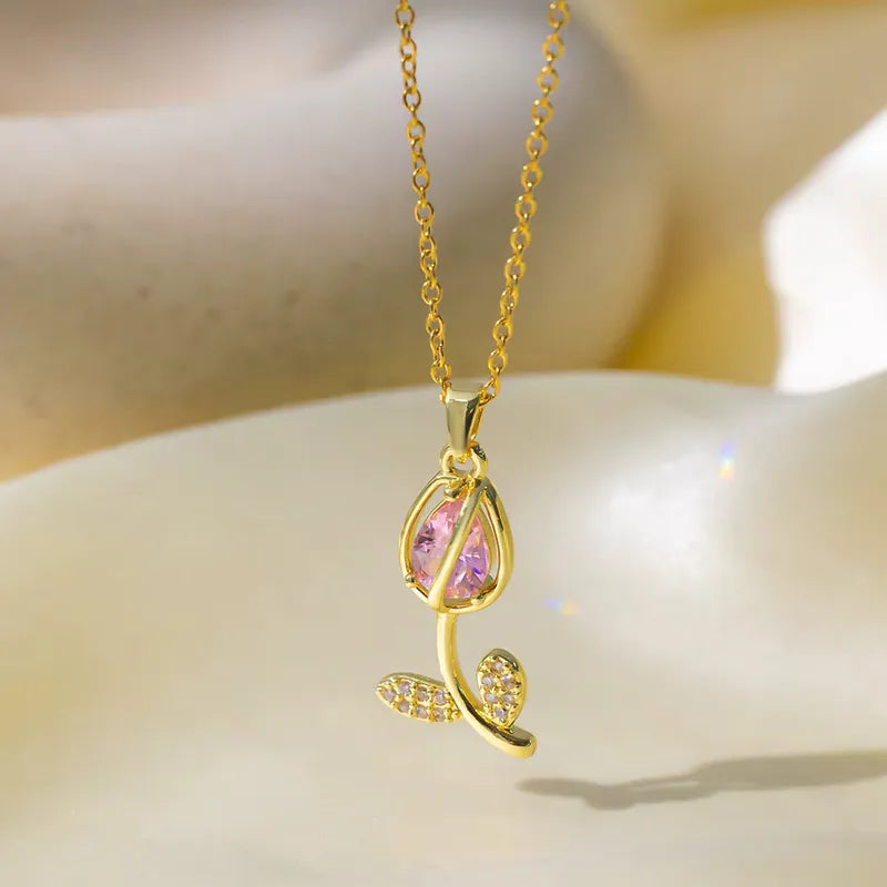 El Regalo Perfecto 💝 Collar + Pulsera Blanca Tulipán con Caja de Regalo GRATIS