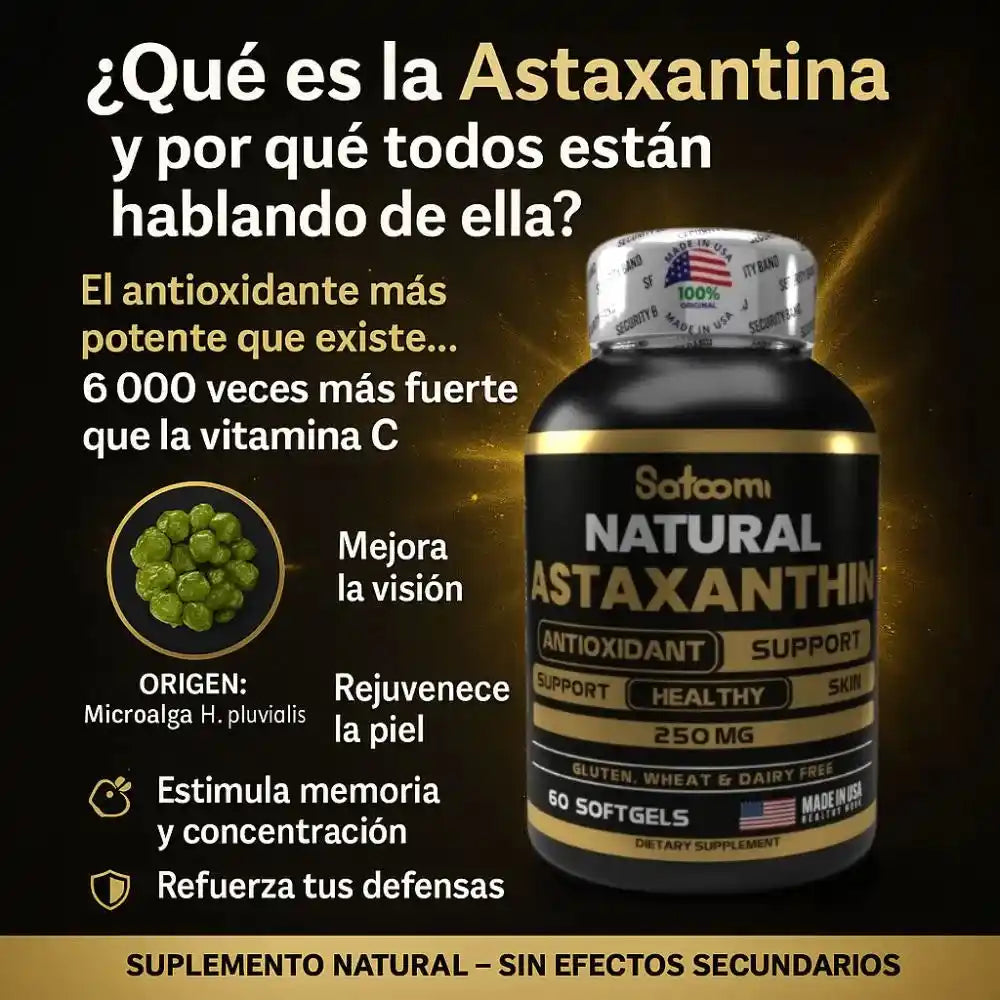 Astaxantina Natural: Recupera tu vista, piel radiante y energía