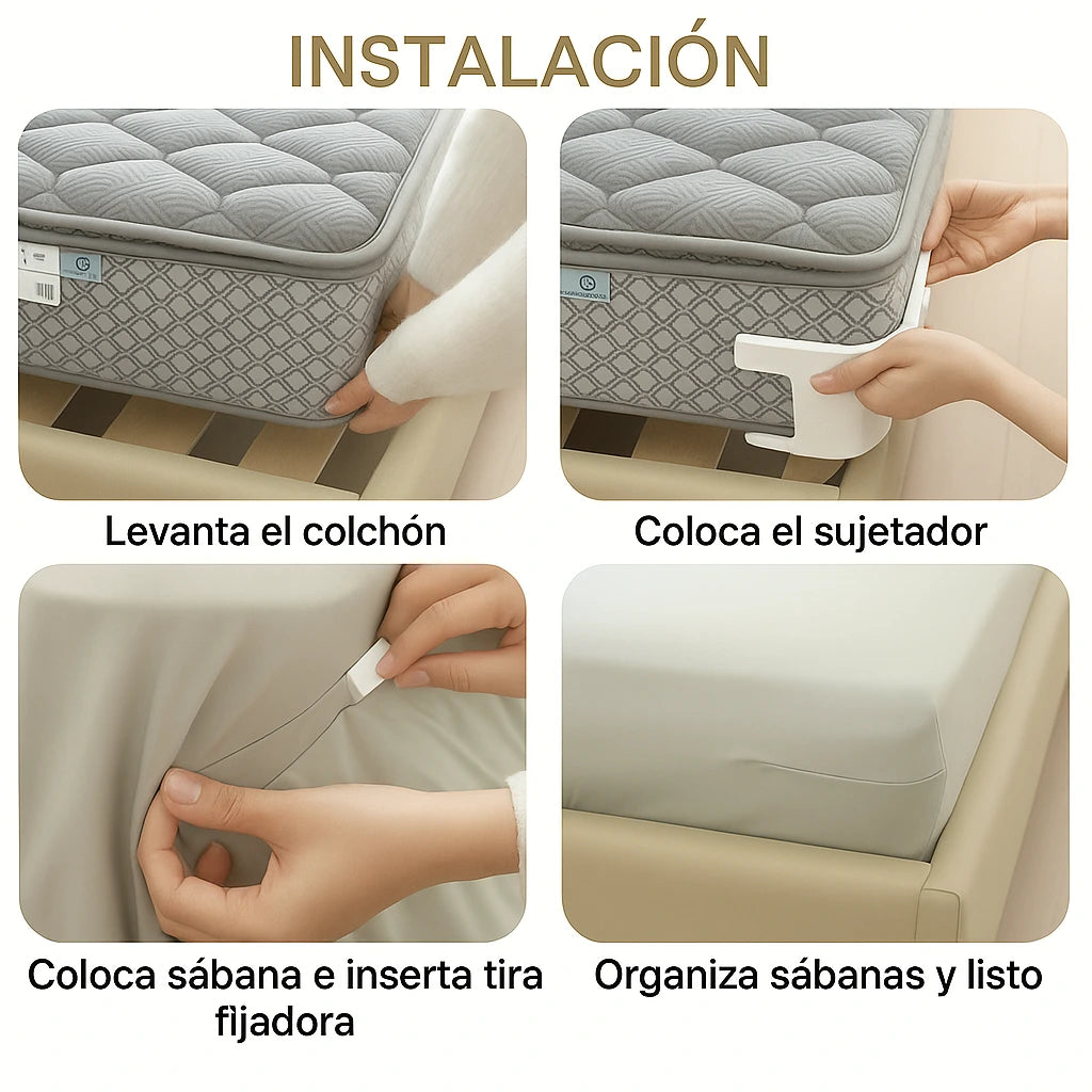 Clips MaxStay: sábanas siempre ajustadas, descanso sin interrupciones