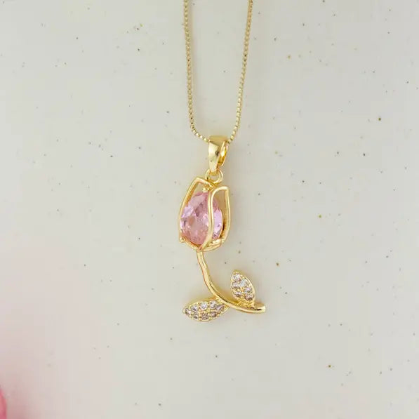 El Regalo Perfecto 💝 Collar + Pulsera Blanca Tulipán con Caja de Regalo GRATIS