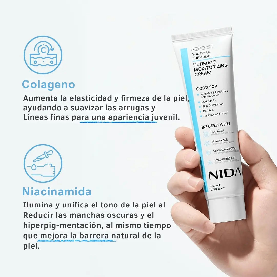 Crema Hidratante NIDA™ | Piel firme, radiante y joven al instante