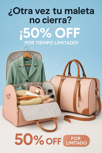 Bolsa de Viaje Multiusos 3 en 1 — Lleva tu ropa sin arrugas, sin estrés y sin cargar de más.