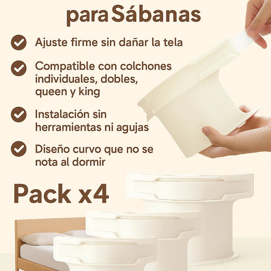 Clips MaxStay: sábanas siempre ajustadas, descanso sin interrupciones