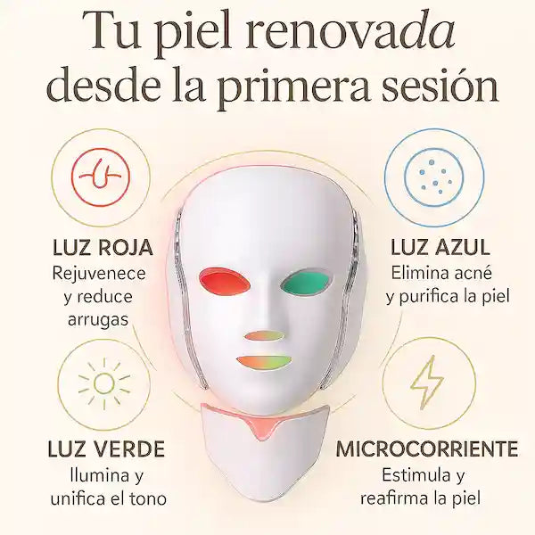 Máscara LED + led de cuello totalmente GRATIS 🎁