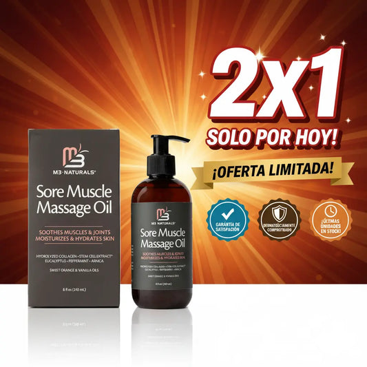 M3Naturals Muscle Oil Massage 250ml | Despídete de la celulitis y el dolor en un solo paso!